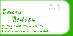 denes nedits business card